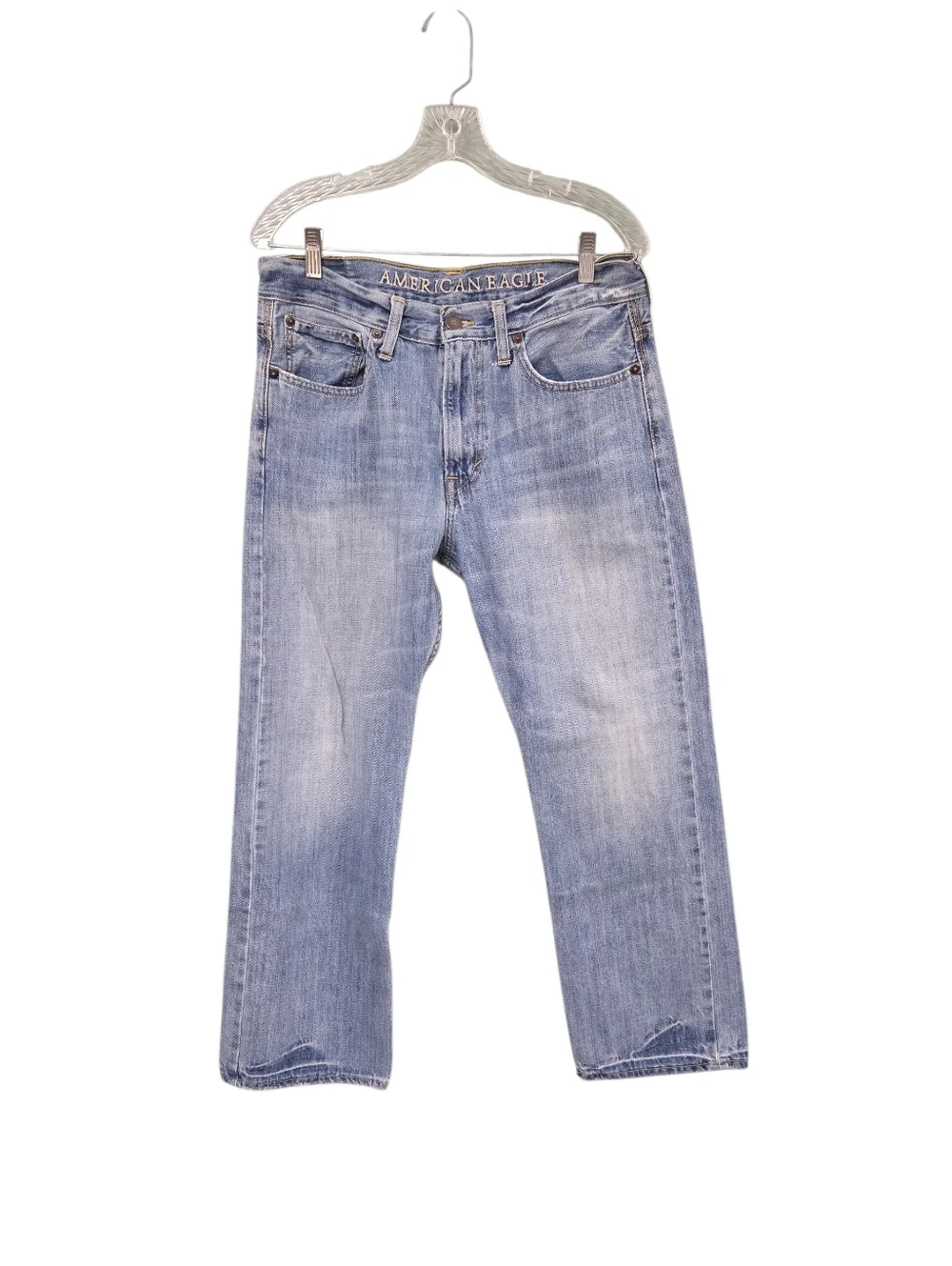 American Eagle Outfitters Mens Relaxed Straight Distressed Mens Jeans Size 33x30